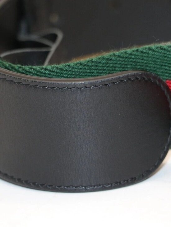 Gucci GG Marmont Web Belt Canvas Leather Size 70X30 - Green/Red/Black/Gold main image 15